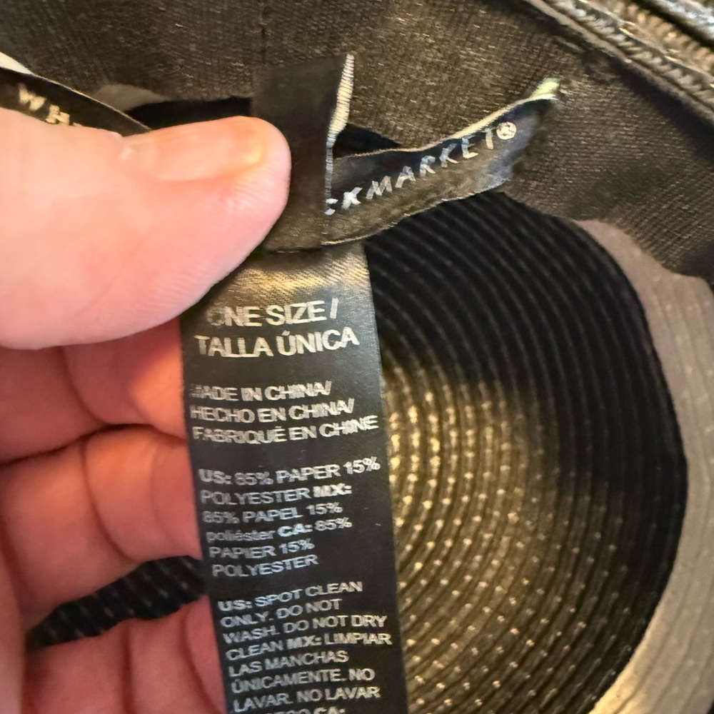 WHBM Black and White Floppy Hat - Picture 4 of 7